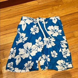 Blue Floral  Swim Shorts